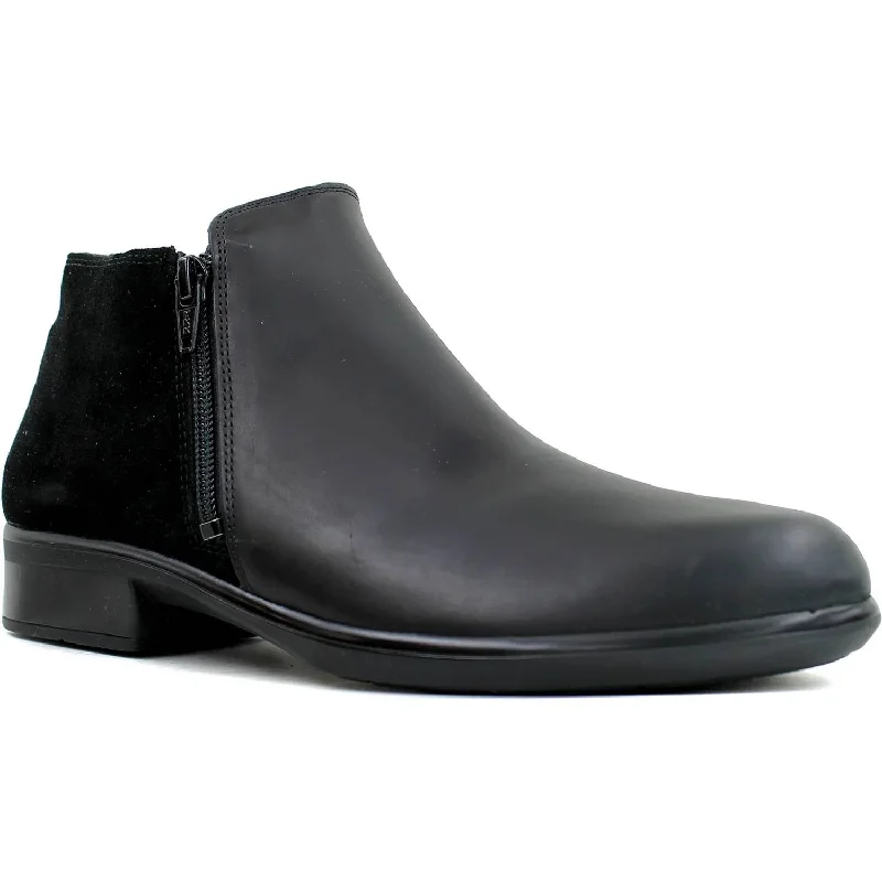 women shoes with sophisticated style-Women's Helm Boot In Black Suede/leather Comb.