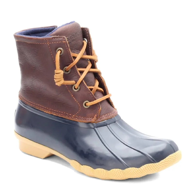 women shoes for sleek, sophisticated looks-Women's Saltwater Duck Boots In Tan/navy