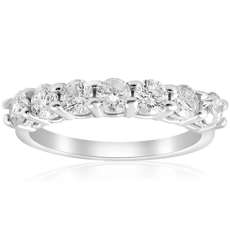 beautiful custom-designed engagement rings -1ct Diamond Wedding  Anniversary Ring 14K White Gold