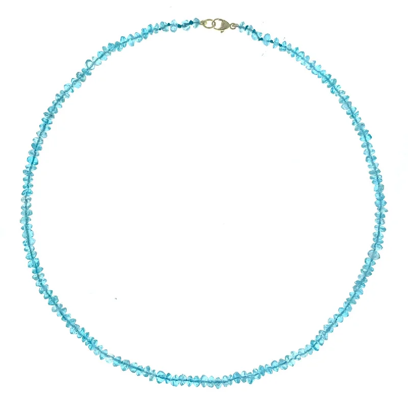 exclusive gold jewelry for engagements -Beaded Mini Apatite Necklace