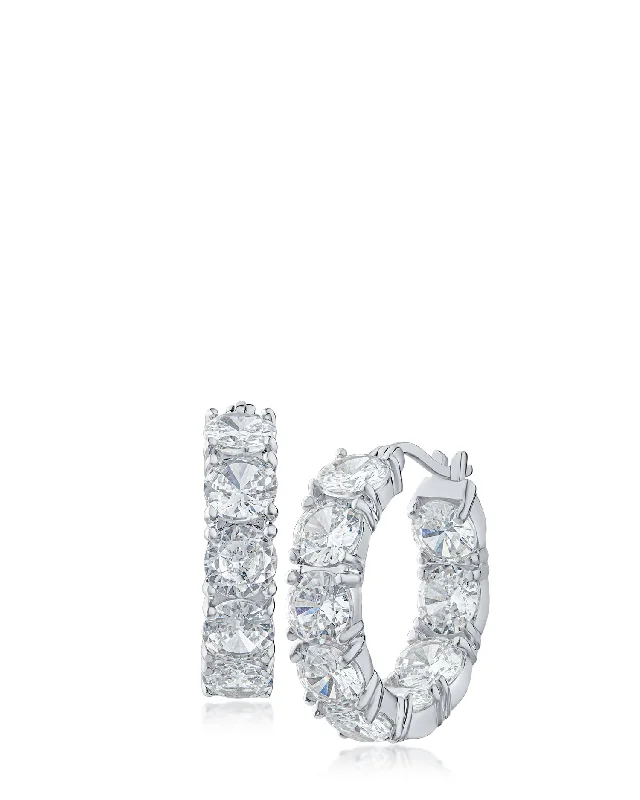 high-quality engagement rings with sapphires -1" Cubic Zirconia Hoop Earrings