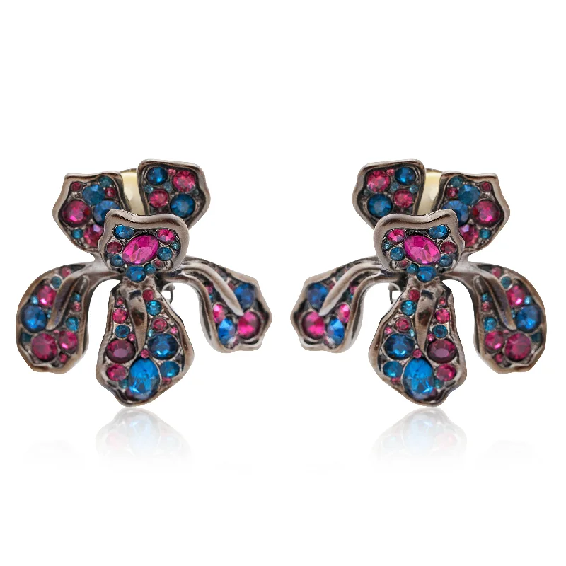 exclusive bridal jewelry sets with gemstones -Noir Spectrum Clip-On Earrings