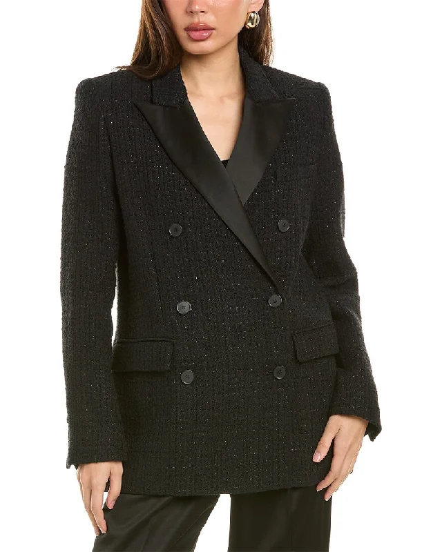 women’s trendy weekend tops-IRO Adelaide Wool-Blend Jacket