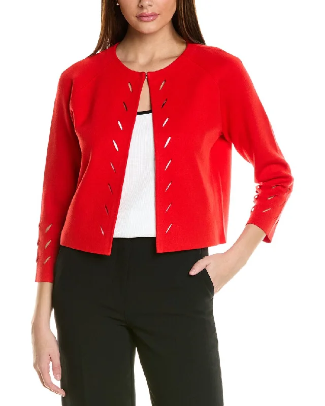 women’s casual formal outfits-St. John Double Knit Jacket