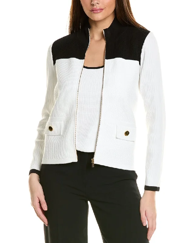 women’s comfortable knit skirts-St. John Spectator Stretch Jacket