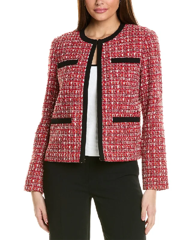 women’s stylish knitted pants-St. John Tweed Jacket