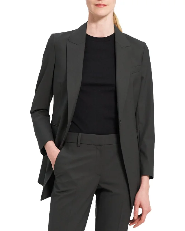 women’s casual evening tops-Theory Etiennette Wool-Blend Jacket