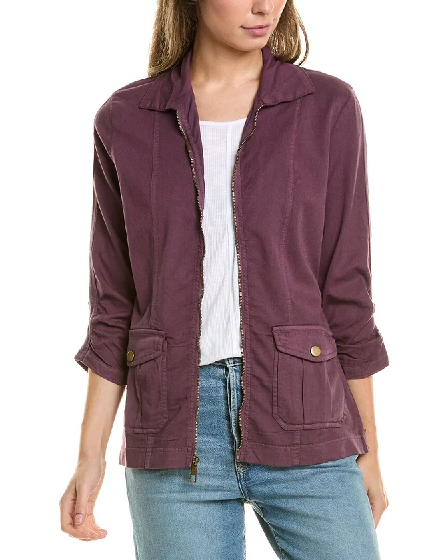 women’s cozy wool tops-XCVI Wearables Tanner Utility Jacket