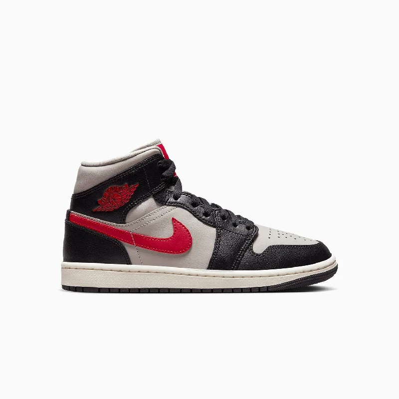 women shoes for formal evening events-Women's Air Jordan 1 Mid "Black College Grey"