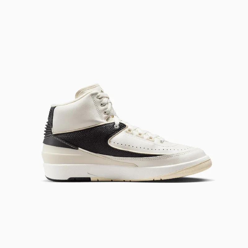 women shoes for fall and winter season-Women's Air Jordan 2 Retro "Sail Black"