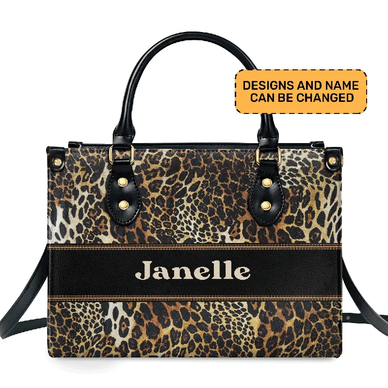 stylish handbags for fashionable travelers -African Animal - Personalized Leather Handbag MB86