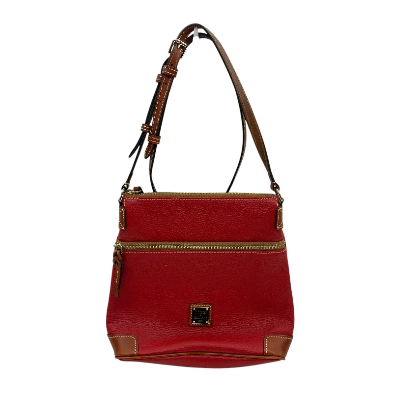 leather handbags for women with class -Crossbody Designer By Dooney And Bourke In Red, Size:Medium