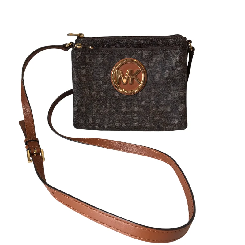 trendy handbags for travel lovers -Crossbody Designer By Michael Kors In Brown, Size:Medium