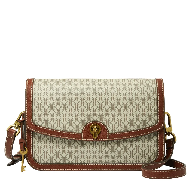 luxurious handbags for stylish professionals -Fossil Women's Ainsley Printed PVC Flap Crossbody