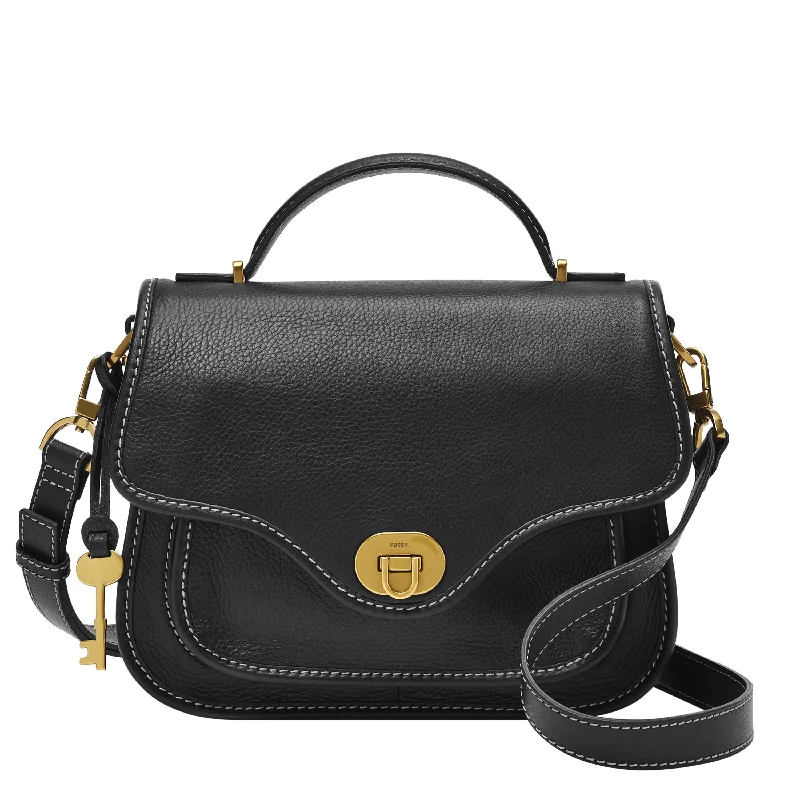 chic handbags with designer details -Fossil Women's Heritage Leather Top Handle Crossbody