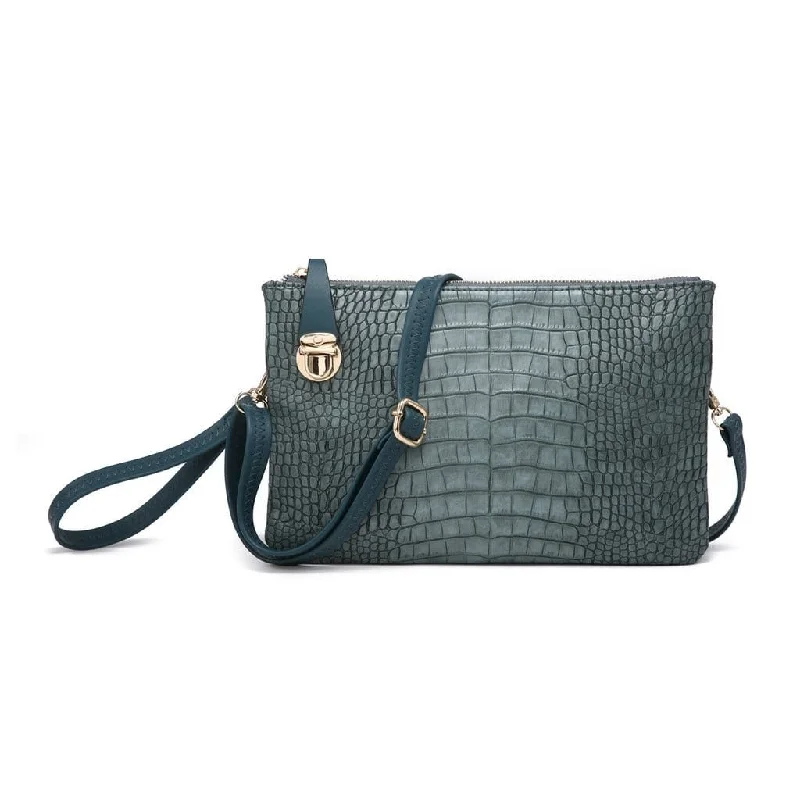 best handbags for commuting -M1613SC Crocodile Crossbody/Clutch