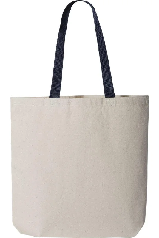 luxury handbags for casual wear -Q-Tees 11L Canvas Tote with Contrast-Color Handles