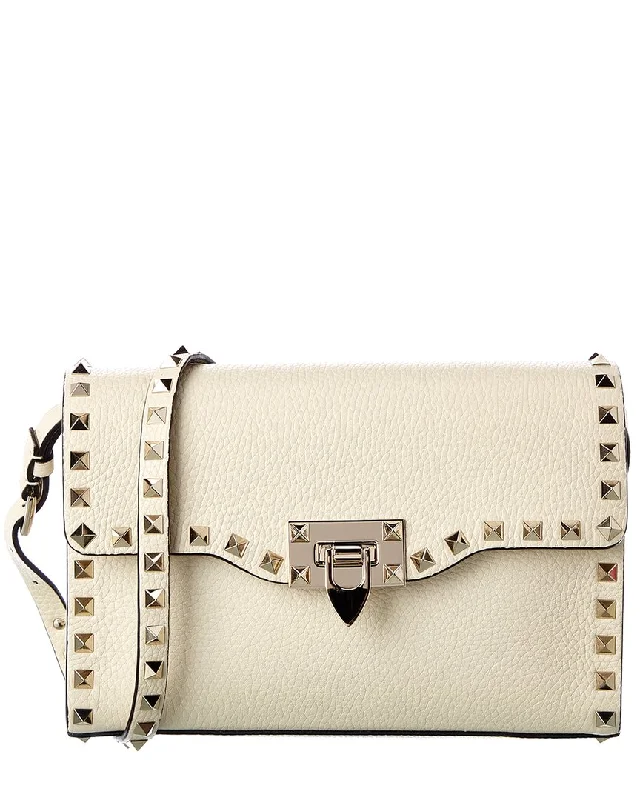 designer handbags with timeless appeal -Valentino Rockstud Small Grainy Leather Crossbody