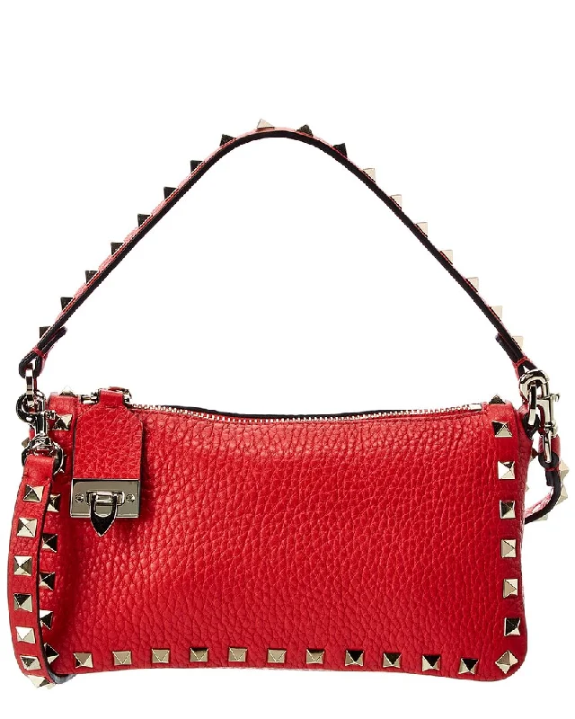 best handbags for working women with style -Valentino Rockstud Small Grainy Leather Crossbody