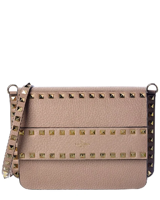 elegant handbags for stylish women -Valentino Rockstud Small Grainy Leather Crossbody