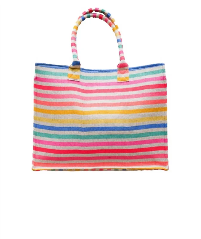 stylish handbags for modern women -Women's Rainbow Tote - Large In Multicolor