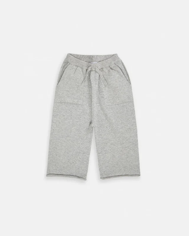 women’s cozy fall tops-Cotton Relaxed Pants | Heather Grey