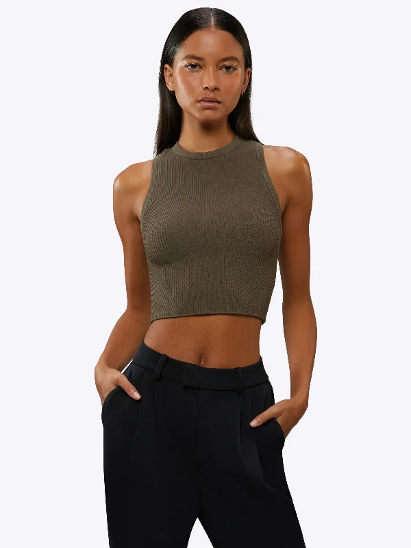 women’s cozy knit sweaters for winter-Coreflex Racerback Tank | Shadow Form-Fitting