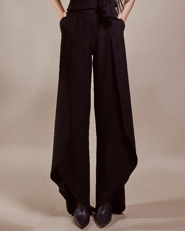 women’s cozy fall tops for work-Draped Side Pants