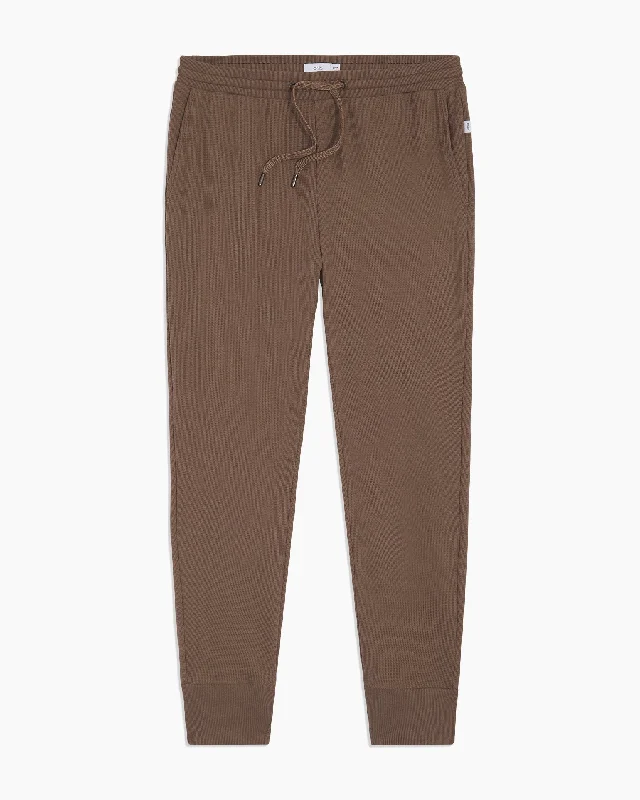 women’s comfortable evening tops-Waffle Knit Pant | Brownie