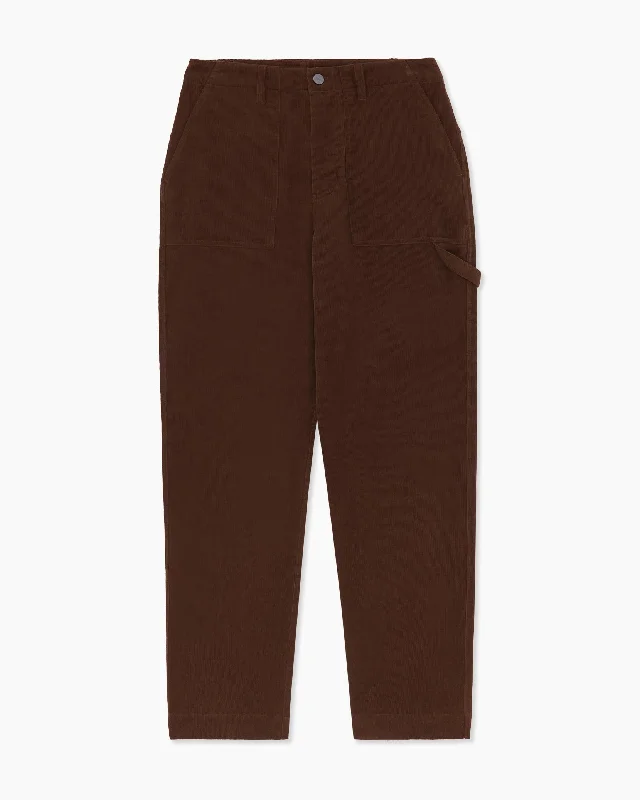 women’s cozy winter pants-Wide Leg Corduroy Carpenter Pant | Bison