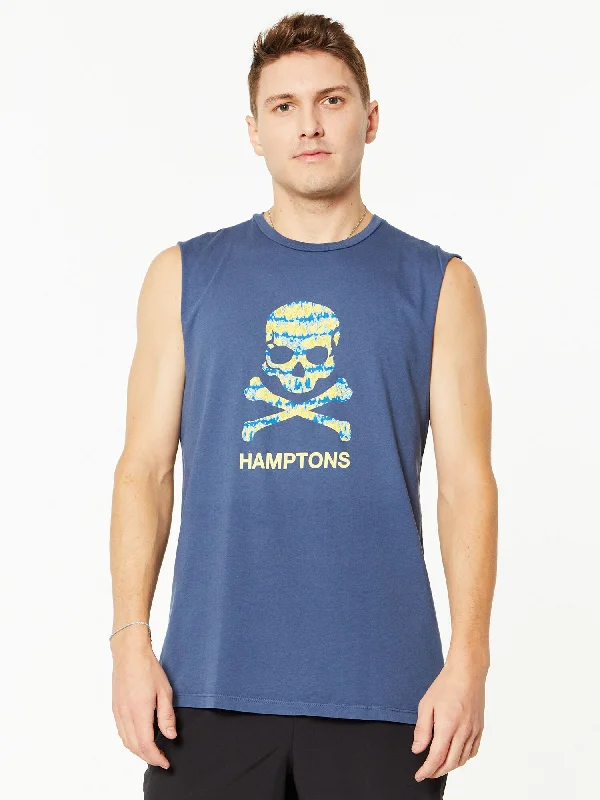 women’s cozy sweater cardigans-All Souls Muscle Tank 'HAMPTONS' | Navy