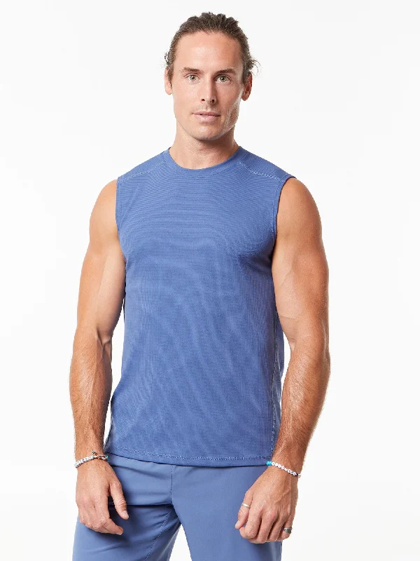 women’s comfortable evening tops-Propel Tank | Bijou Blue