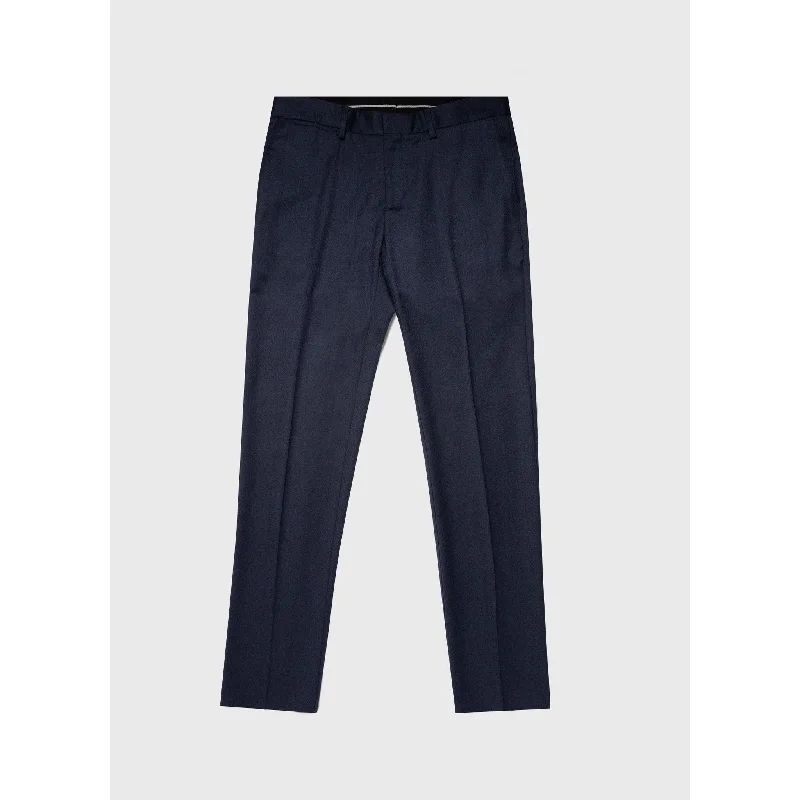 women’s stylish formal skirts-Wool Trouser | Men | Navy Melange